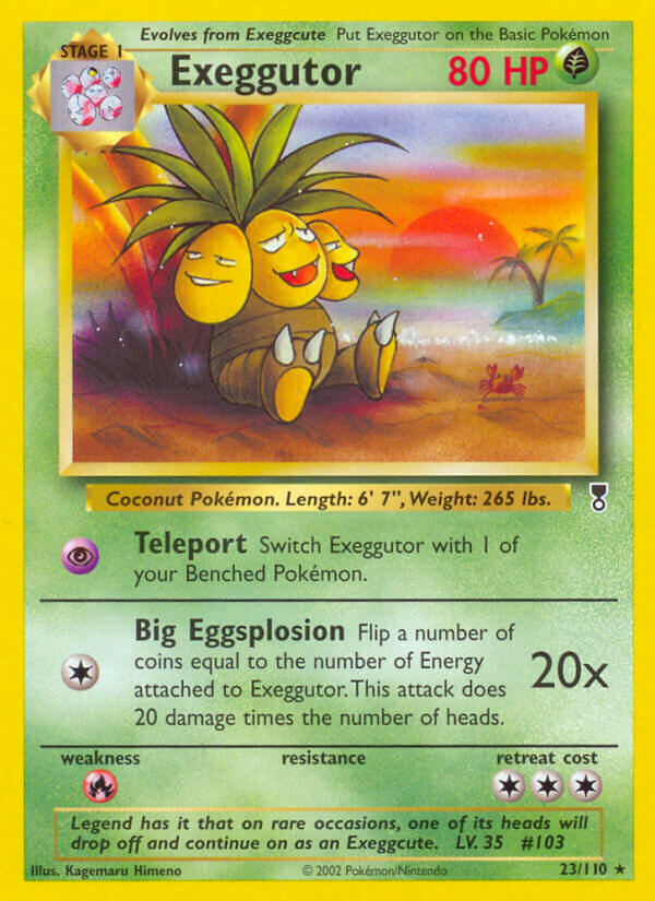 Legendary Collection Exeggutor Pokémon card