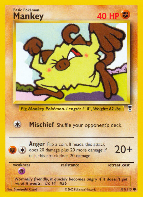 Legendary Collection Mankey Pokémon card