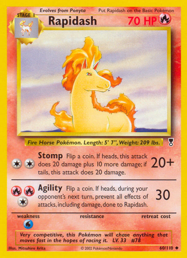 Legendary Collection Rapidash Pokémon card