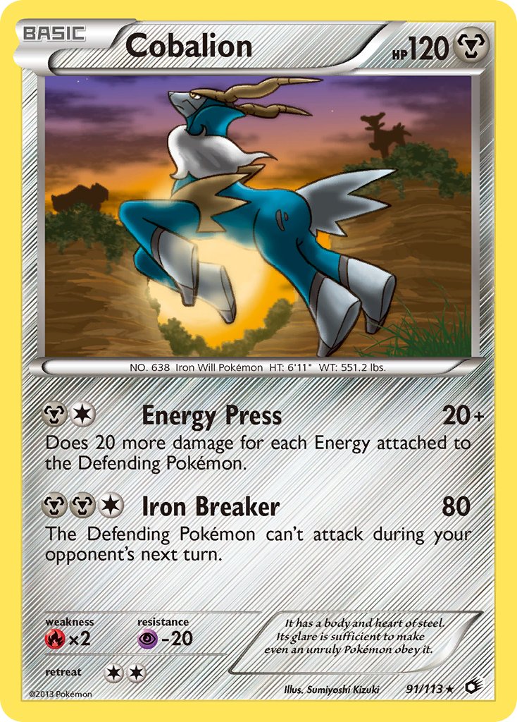 Legendary Treasures Cobalion Pokémon card
