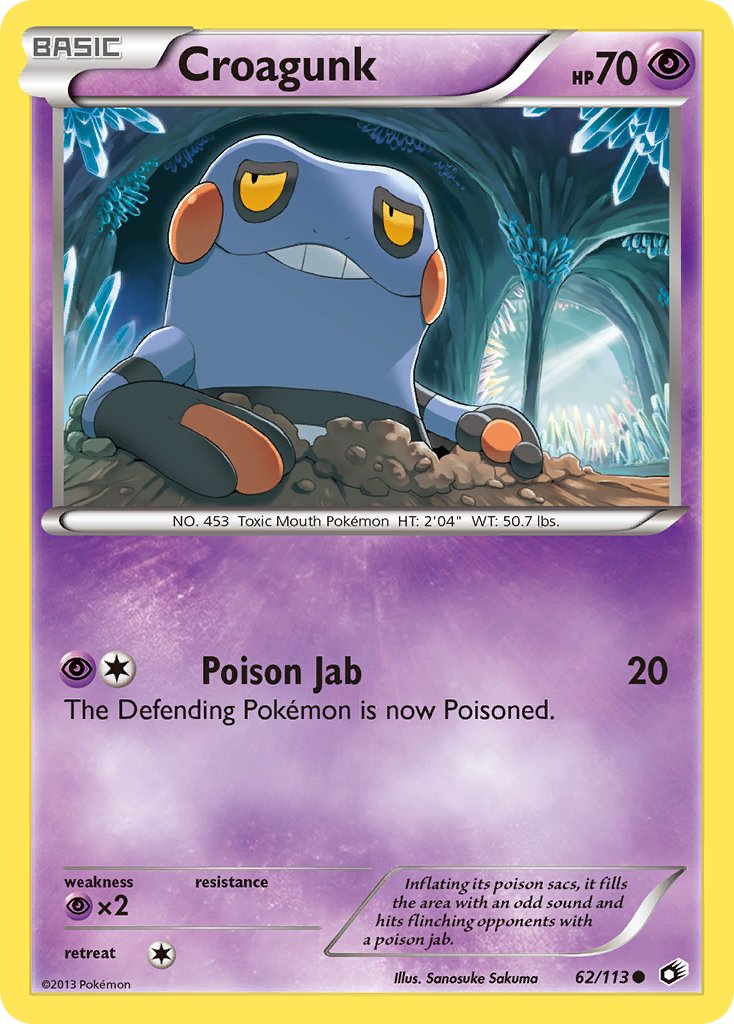 Legendary Treasures Croagunk Pokémon card