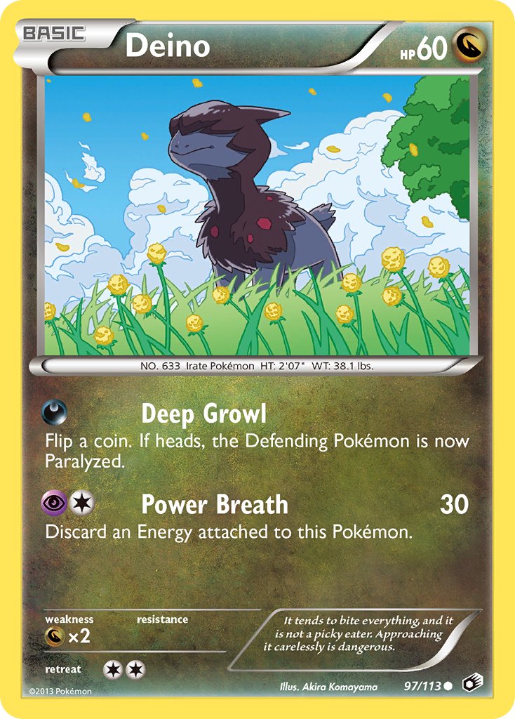 Legendary Treasures Deino Pokémon card