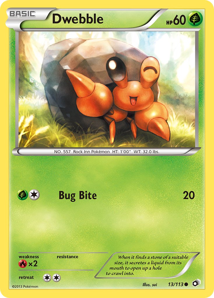 Legendary Treasures Dwebble Pokémon card