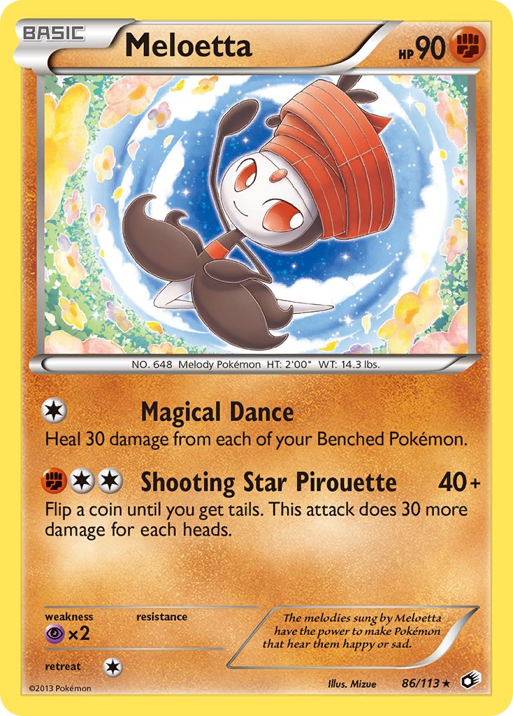Legendary Treasures Meloetta Pokémon card