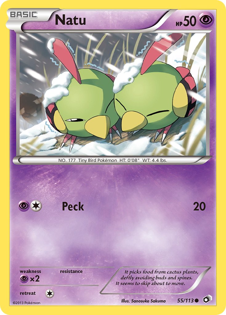 Legendary Treasures Natu Pokémon card