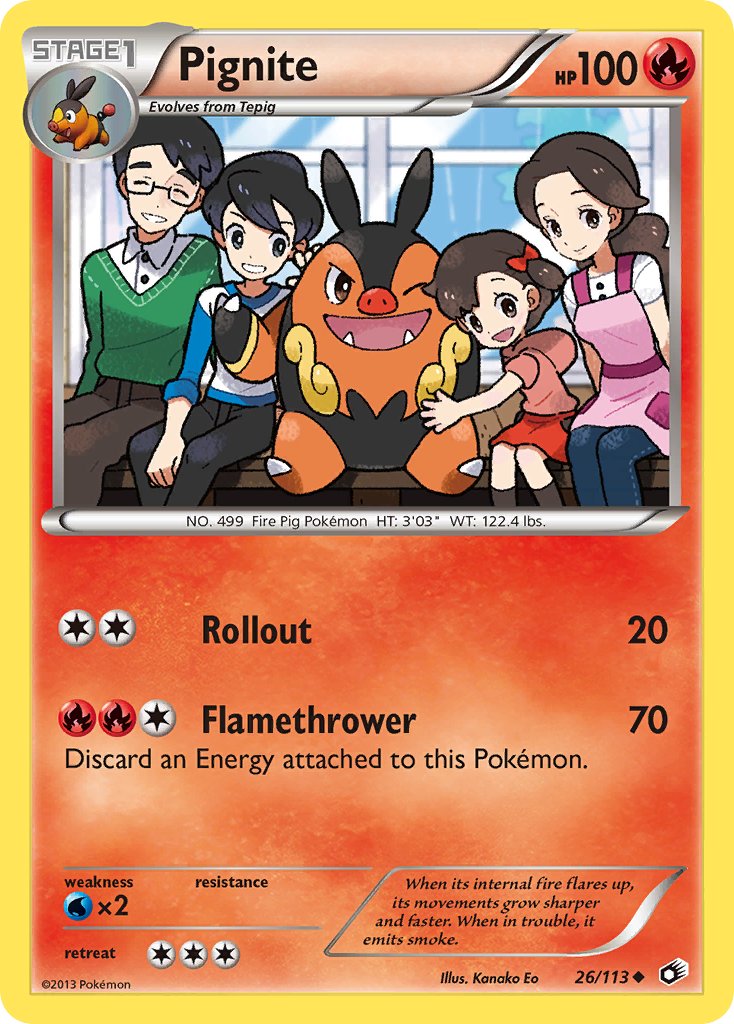 Legendary Treasures Pignite Pokémon card