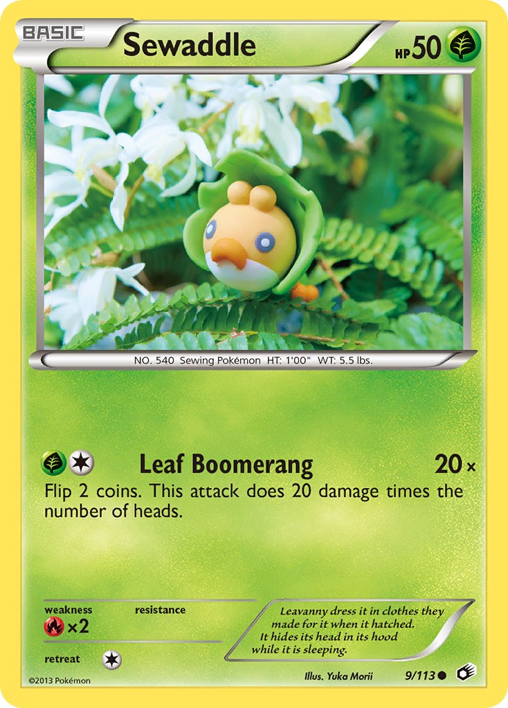 Legendary Treasures Sewaddle Pokémon card