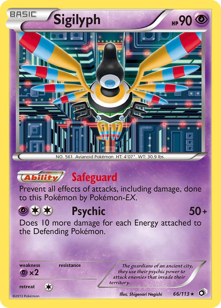 Legendary Treasures Sigilyph Pokémon card