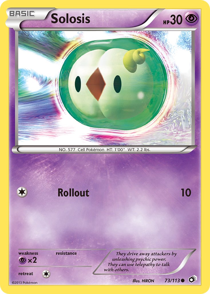 Legendary Treasures Solosis Pokémon card