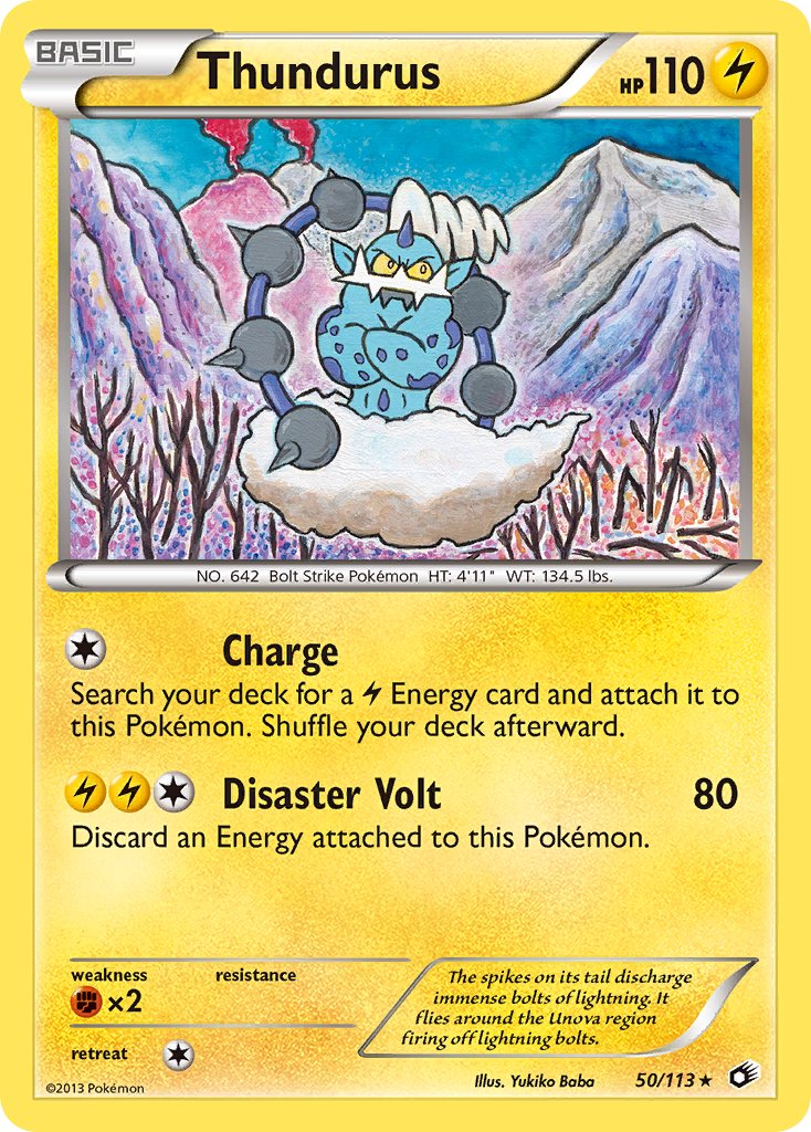 Legendary Treasures Thundurus Pokémon card