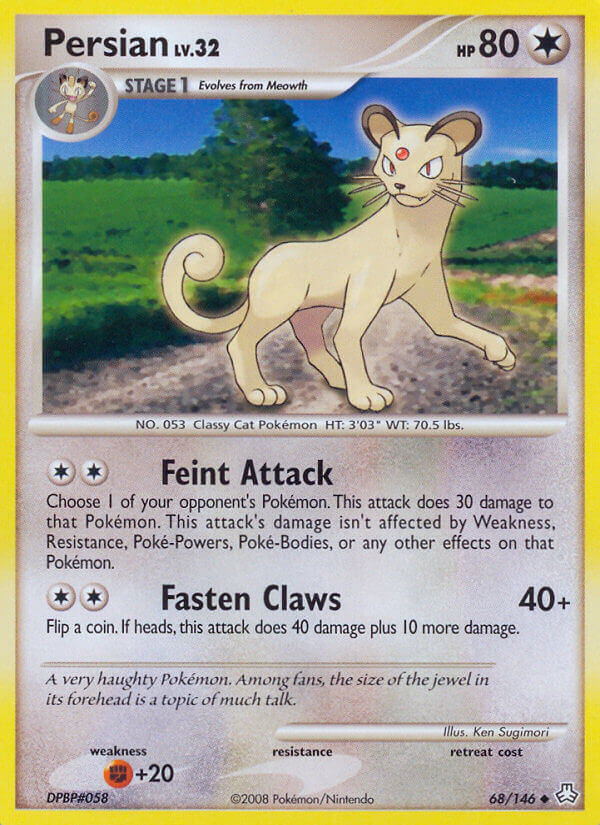 Legends Awakened Persian Pokémon card
