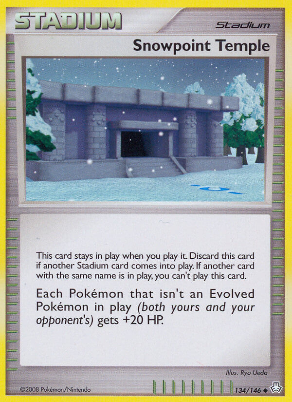 Legends Awakened Snowpoint Temple Pokémon card