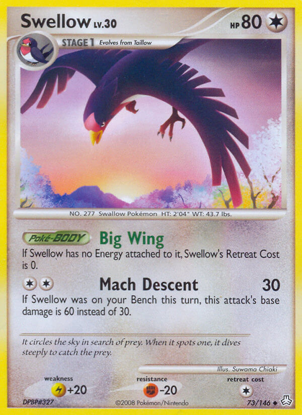 Legends Awakened Swellow Pokémon card