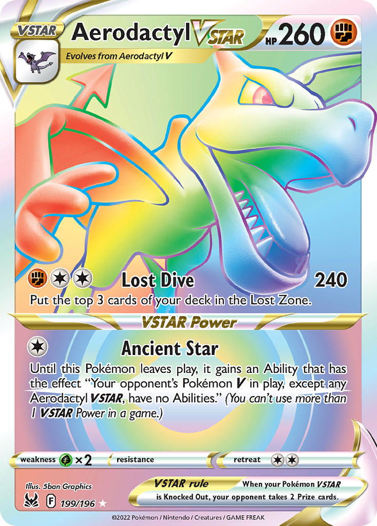 Lost Origin Aerodactyl VSTAR Pokémon card