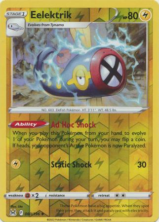 Lost Origin Eelektrik [Reverse Holo] Pokémon card