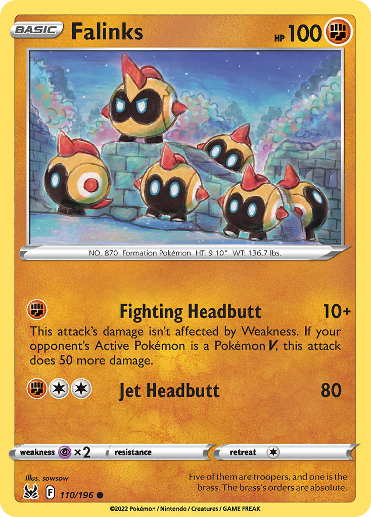 Lost Origin Falinks Pokémon card
