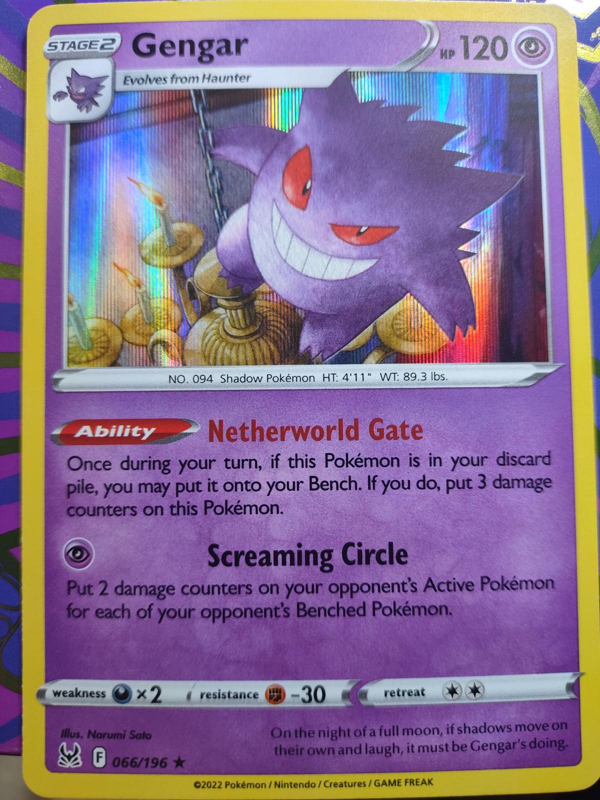 Lost Origin Gengar [Holo] Pokémon card