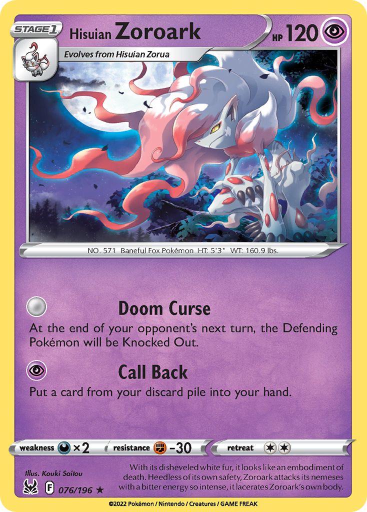 Lost Origin Hisuian Zoroark [Holo] Pokémon card