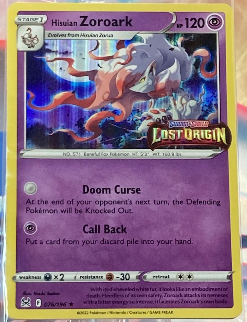 Lost Origin Hisuian Zoroark [Stamped] Pokémon card
