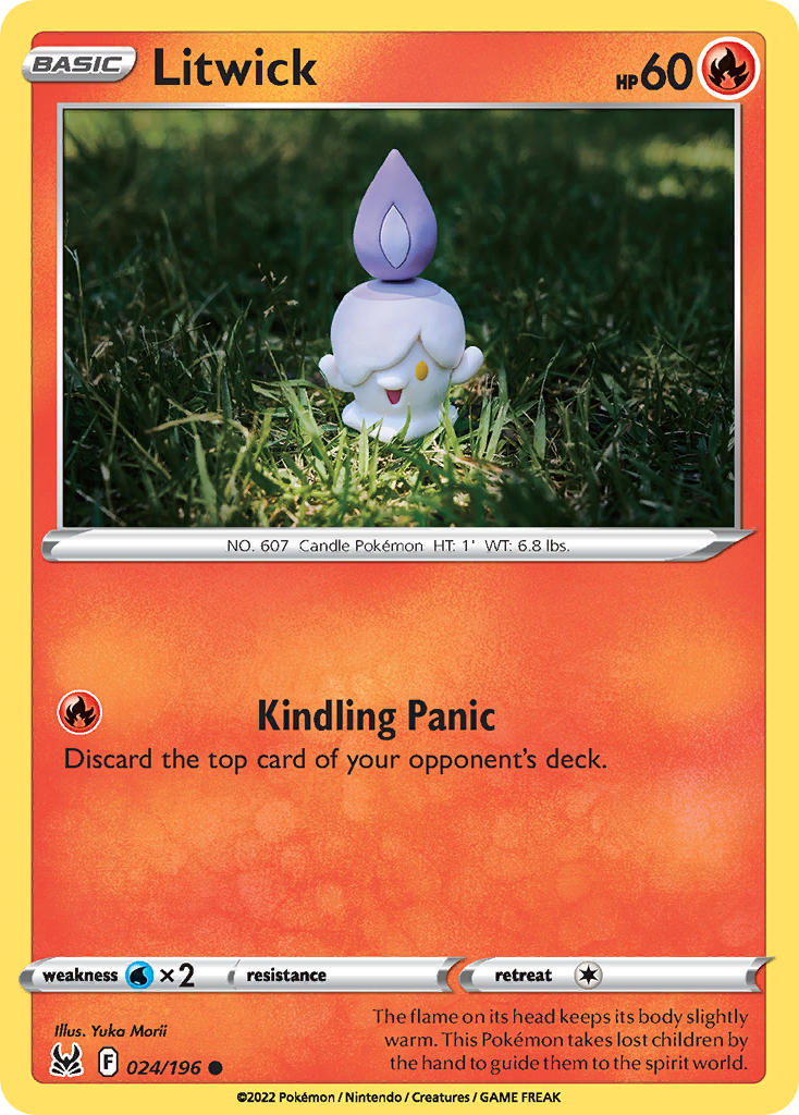Lost Origin Litwick Pokémon card