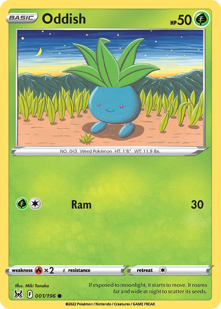 Lost Origin Oddish Pokémon card