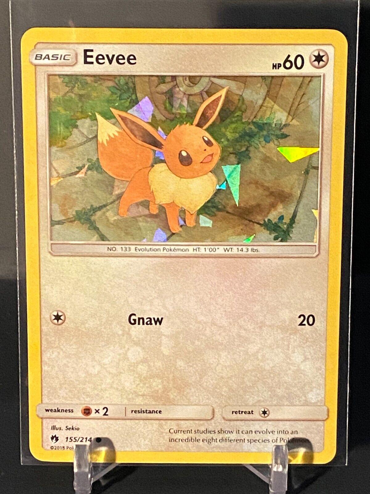 Lost Thunder Eevee [Cracked-Holo] Pokémon card