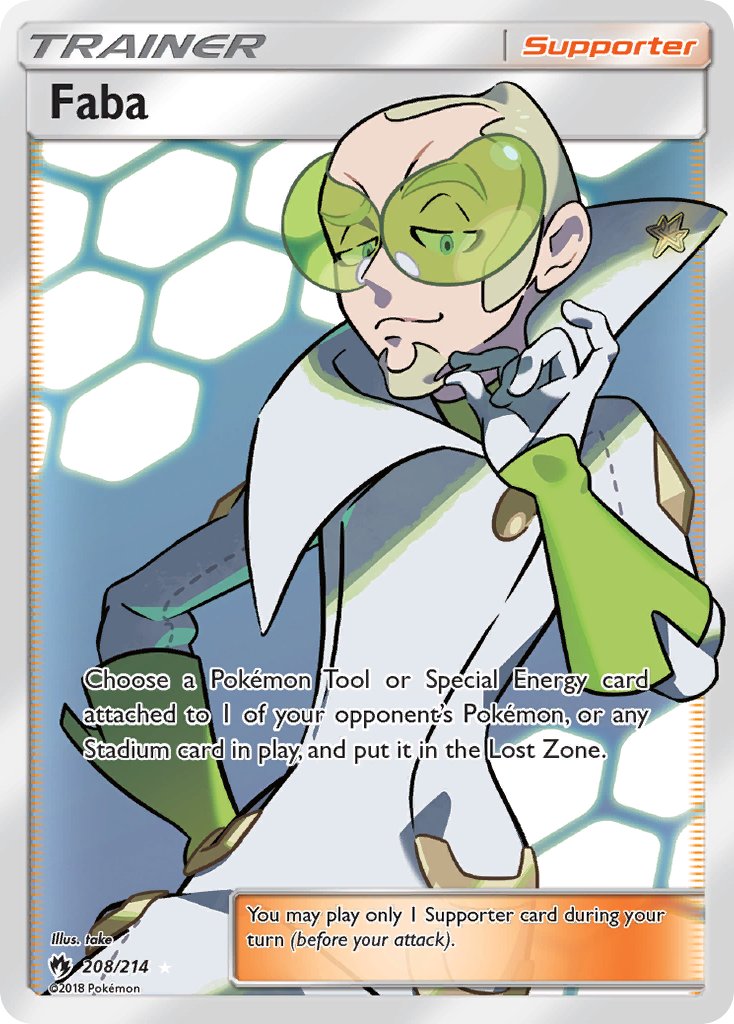 Lost Thunder Faba Pokémon card