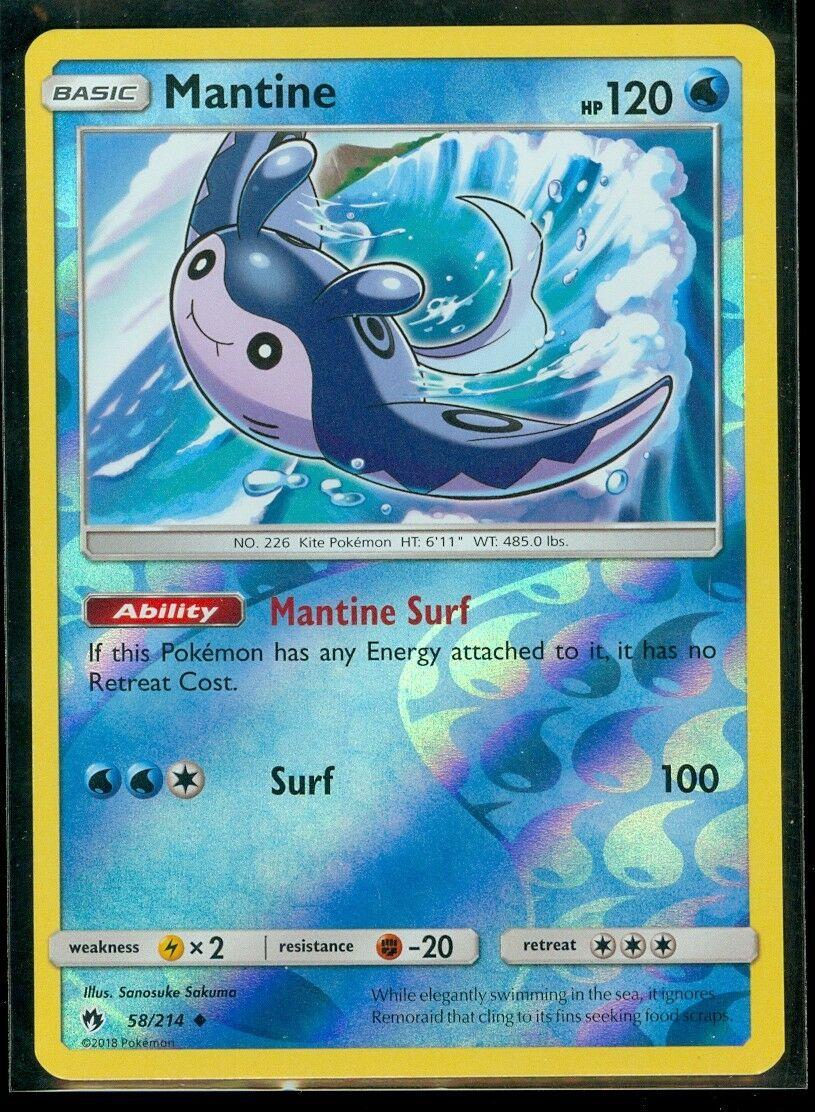 Lost Thunder Mantine [Reverse Holo] Pokémon card