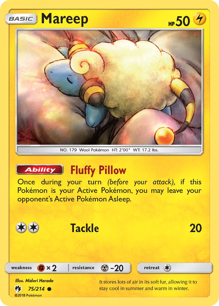 Lost Thunder Mareep Pokémon card