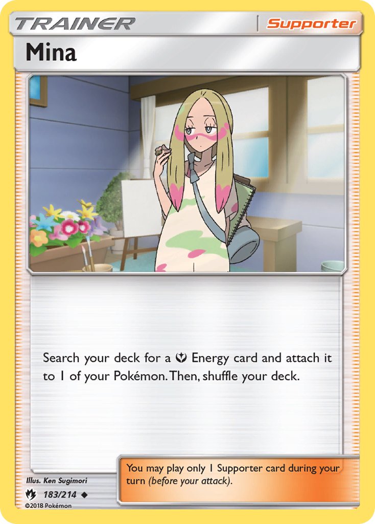 Lost Thunder Mina Pokémon card