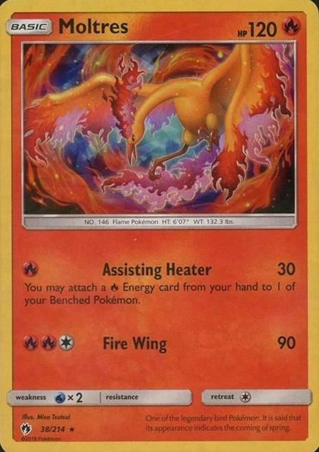 Lost Thunder Moltres [Cracked-Ice] Pokémon card