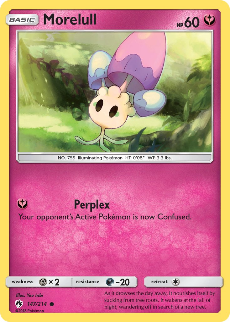 Lost Thunder Morelull Pokémon card
