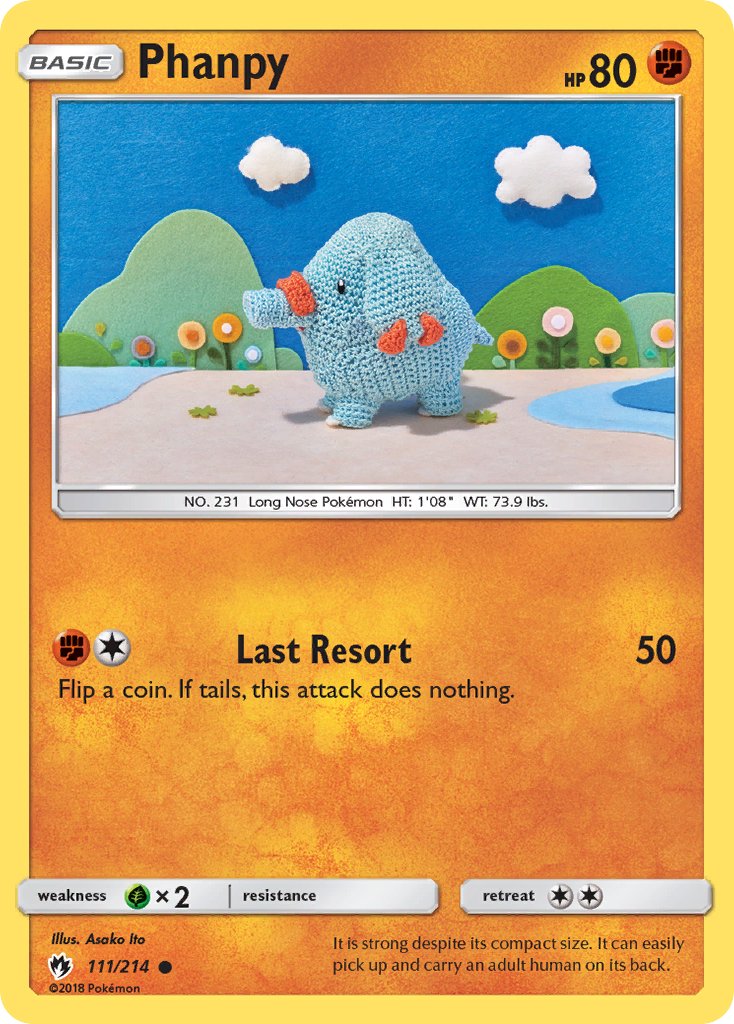 Lost Thunder Phanpy Pokémon card