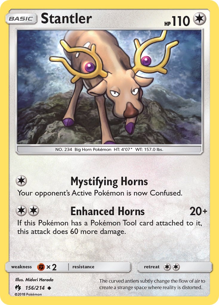 Lost Thunder Stantler Pokémon card