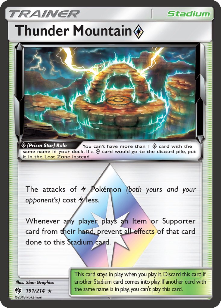 Lost Thunder Thunder Mountain Pokémon card