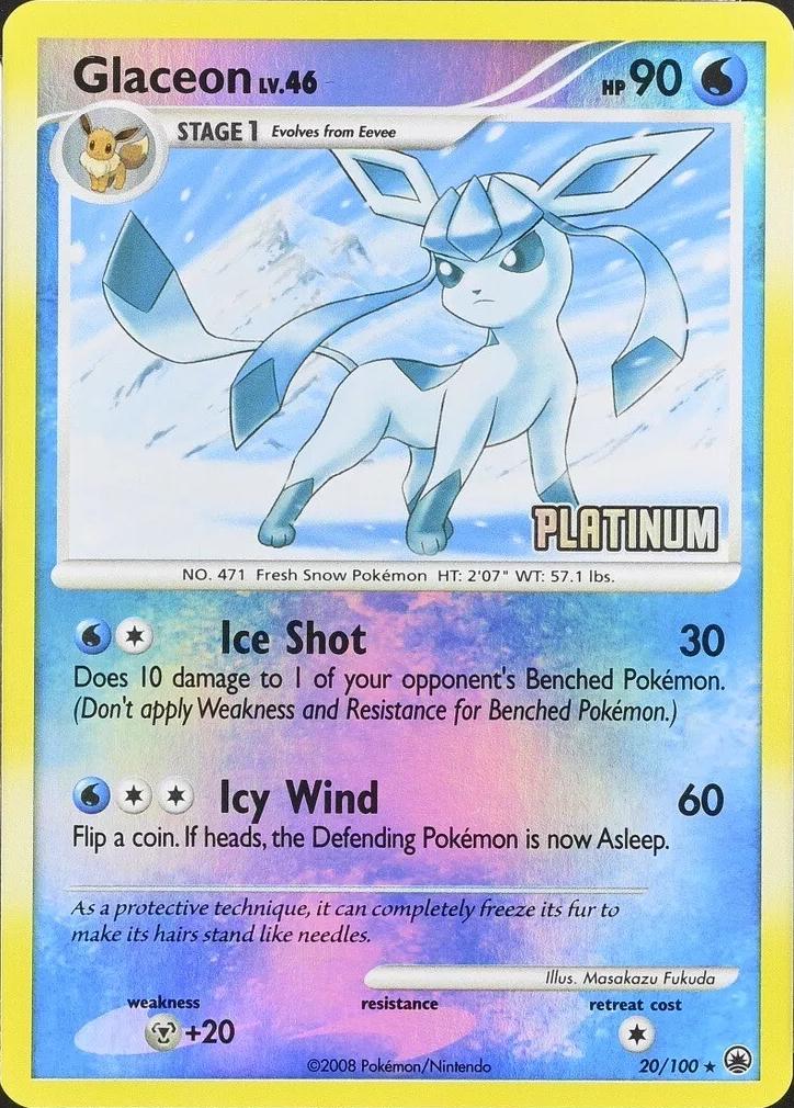 Majestic Dawn Glaceon [Platinum-Stamped] Pokémon card