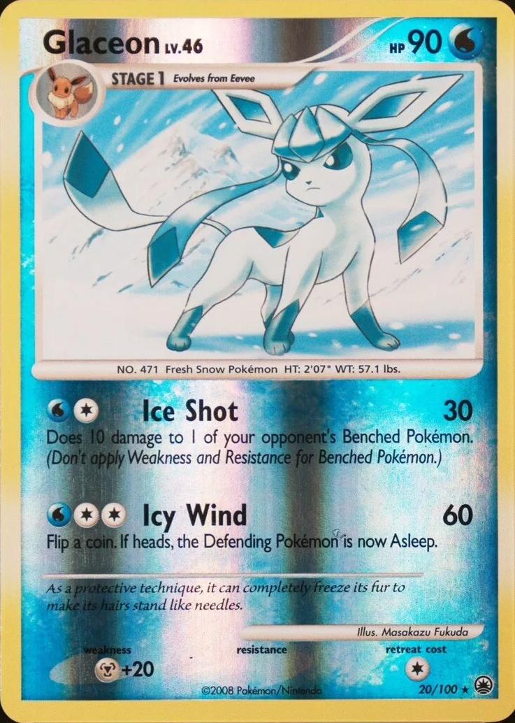 Majestic Dawn Glaceon [Reverse Holo] Pokémon card