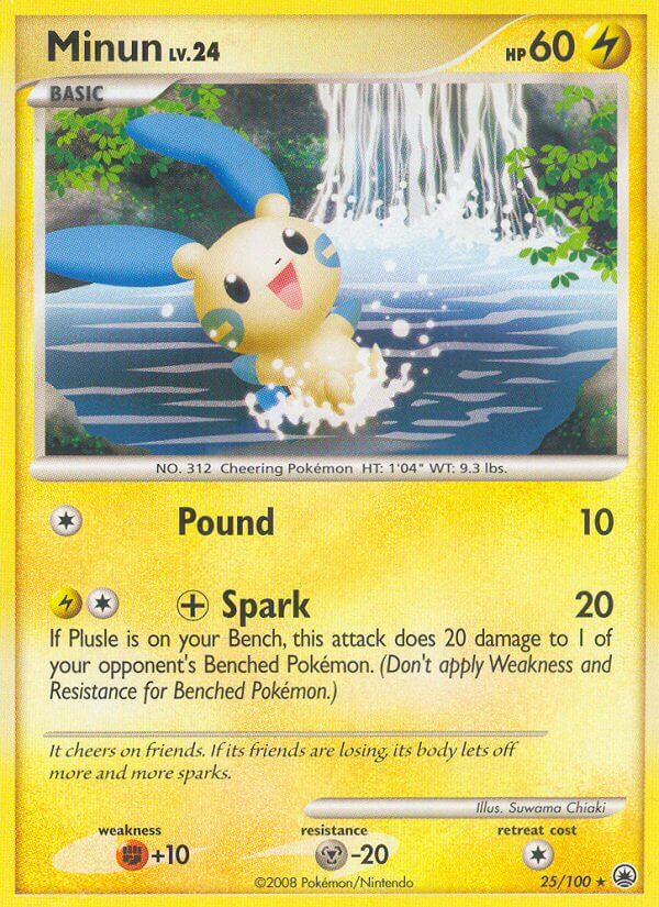 Majestic Dawn Minun Pokémon card