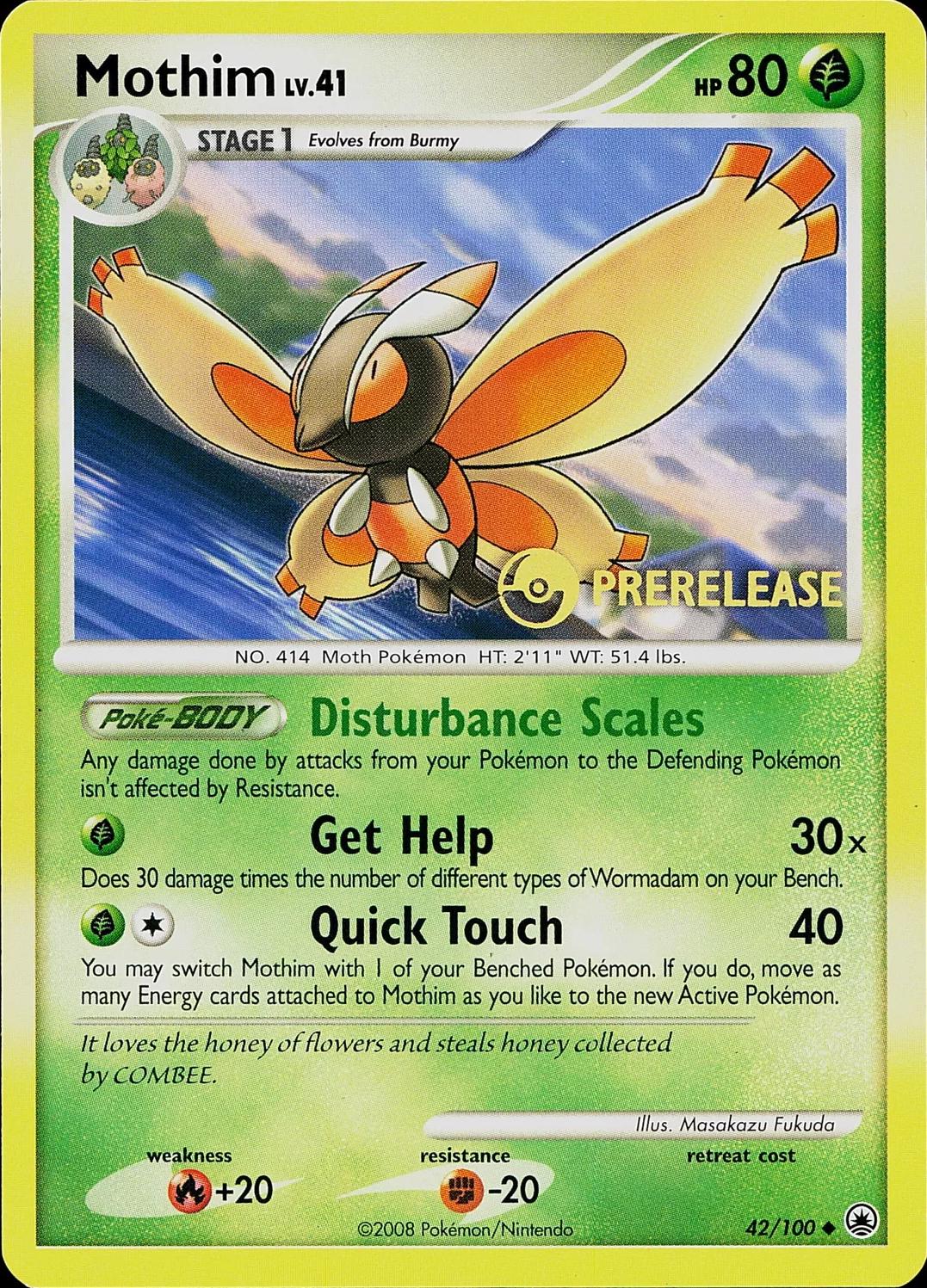 Majestic Dawn Mothim [Prerelease] Pokémon card