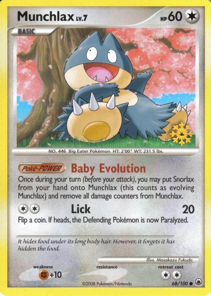Majestic Dawn Munchlax [Snowflake-Stamped] Pokémon card