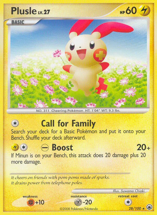 Majestic Dawn Plusle Pokémon card