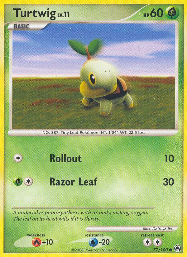Majestic Dawn Turtwig Pokémon card