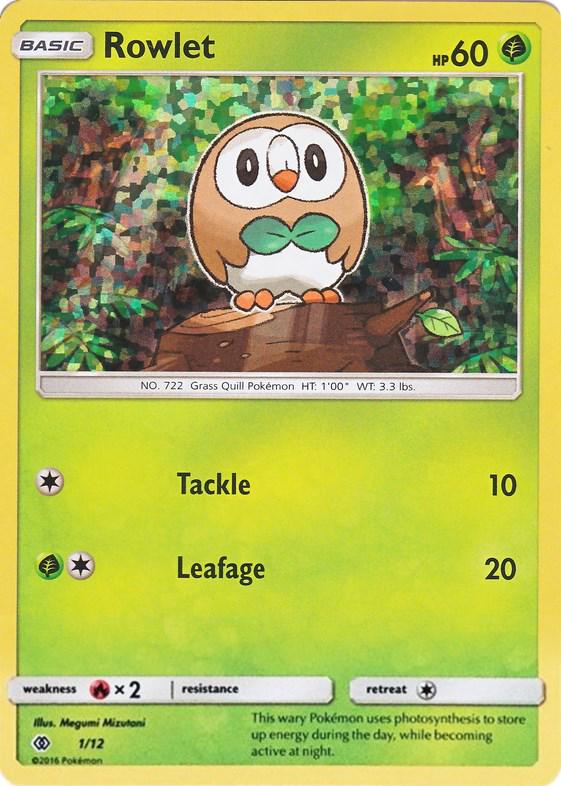 McDonalds 2017 Rowlet Pokémon card