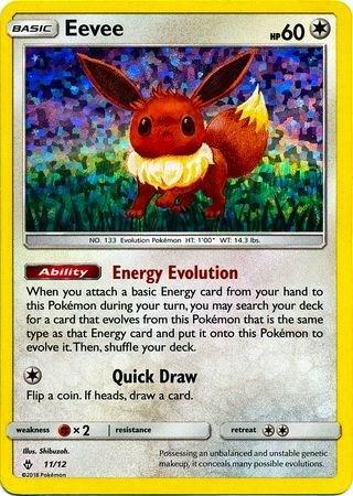 McDonalds 2018 Eevee Pokémon card