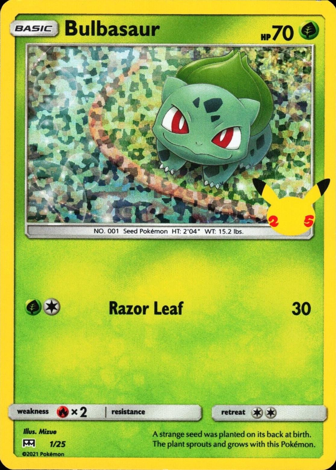 McDonalds 2021 Bulbasaur [Holo] Pokémon card