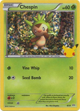McDonalds 2021 Chespin [Holo] Pokémon card