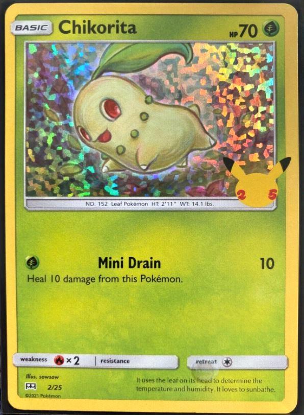 McDonalds 2021 Chikorita [Holo] Pokémon card