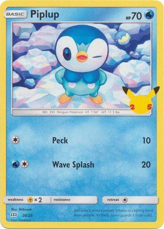 McDonalds 2021 Piplup [Holo] Pokémon card