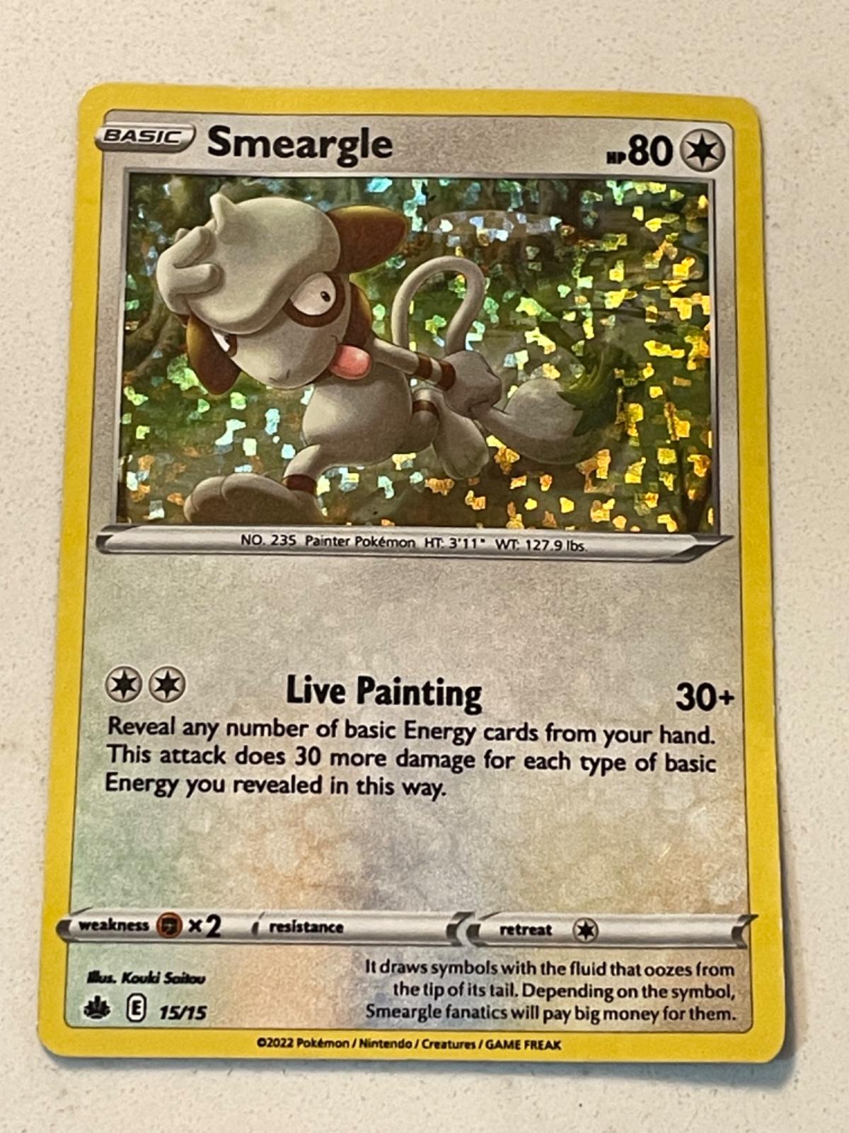 McDonalds 2022 Smeargle [Holo] Pokémon card