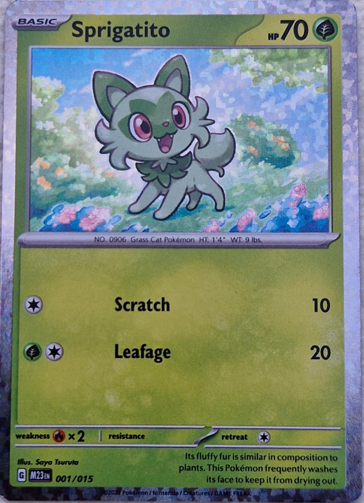 McDonalds 2023 Sprigatito [Holo] Pokémon card